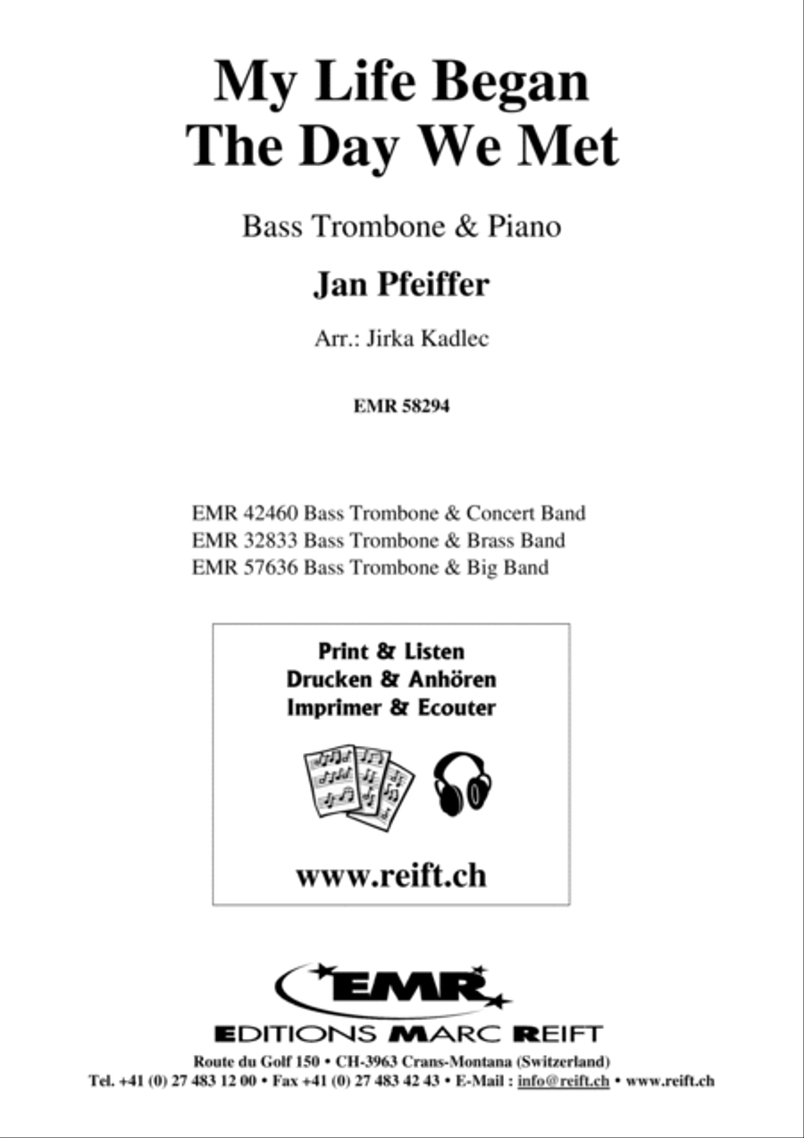 My Life Began The Day We Met Bass Trombone scores gallery preview page 2