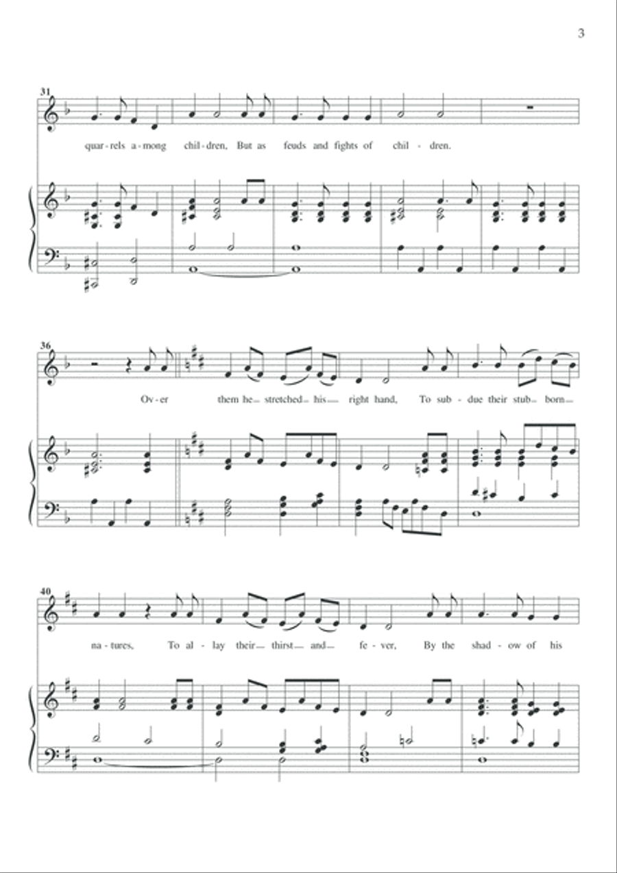 The Peace Pipe - A new musical setting of The Song Of Hiawatha Voice scores gallery preview page 4