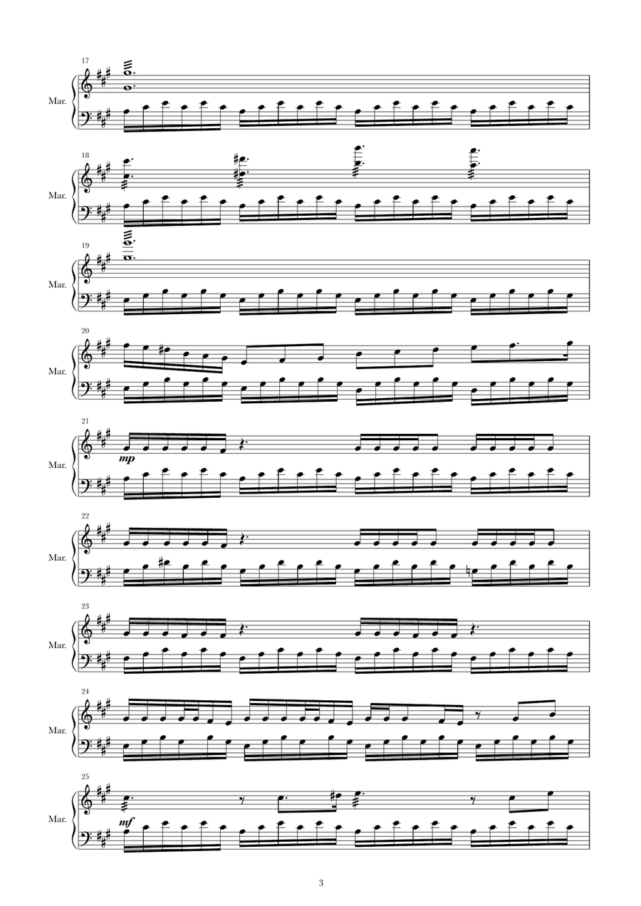 Golden Hour - Marimba Duet Marimba scores gallery preview page 3