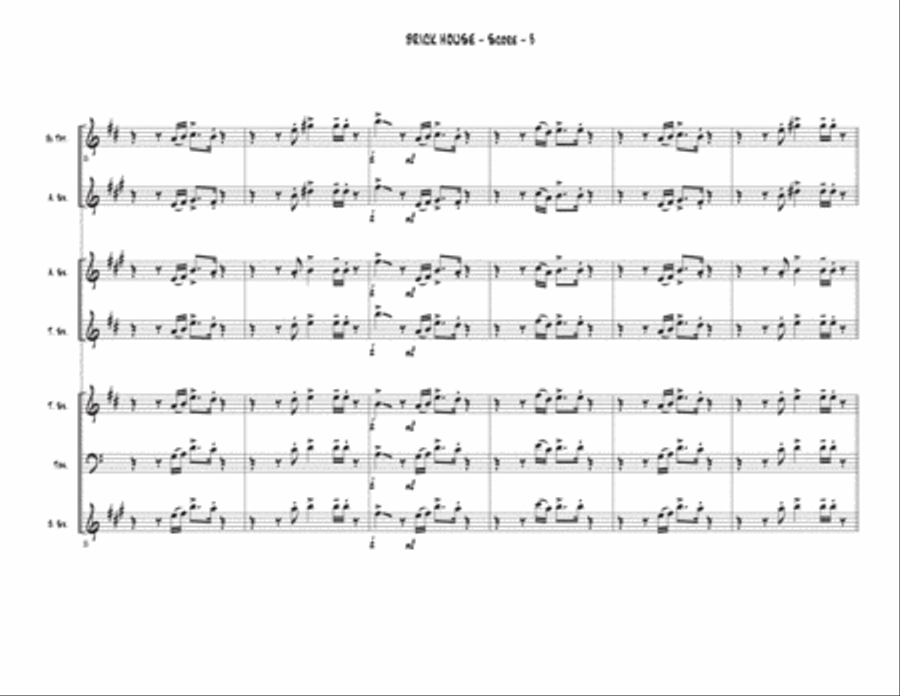 Brick House Tenor Saxophone scores gallery preview page 3