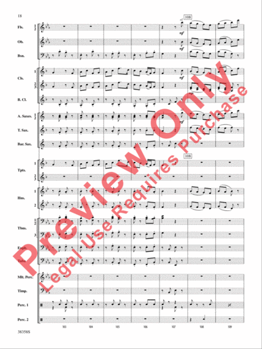 Folksongs from the Eastern Counties Concert Band scores gallery preview page 19