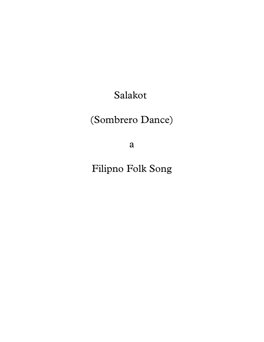Sombrero Dance (Salakot) Easy Piano scores gallery preview page 1