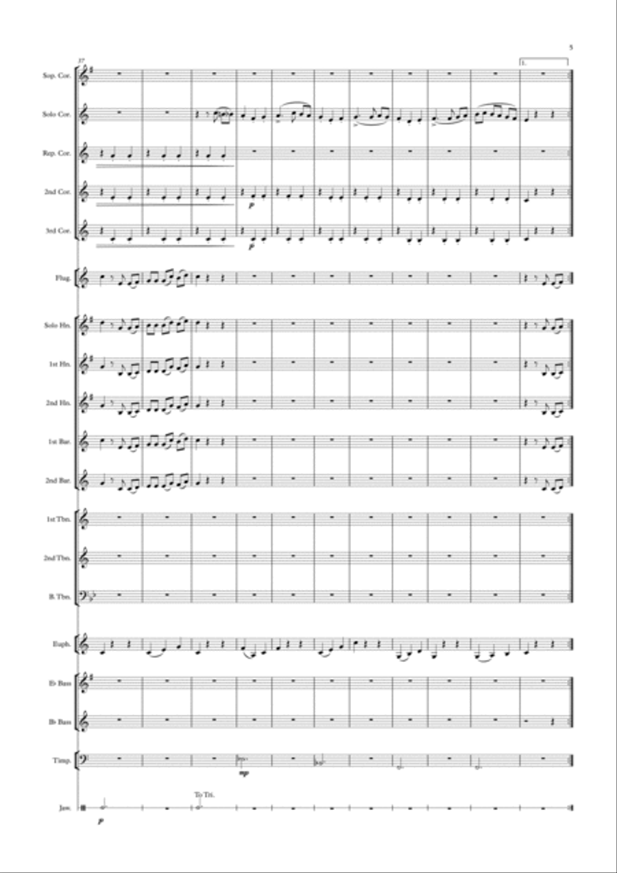 The Mexican Hat Dance (Jarabe Tapatío) Brass Band scores gallery preview page 5