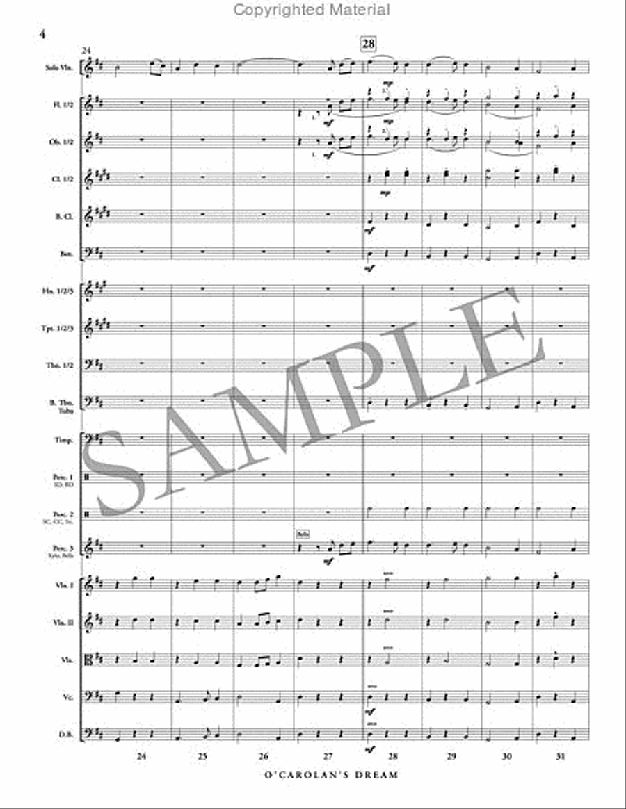 O'Carolan's Dream O'Carolan's Dream Full Orchestra scores gallery preview page 5