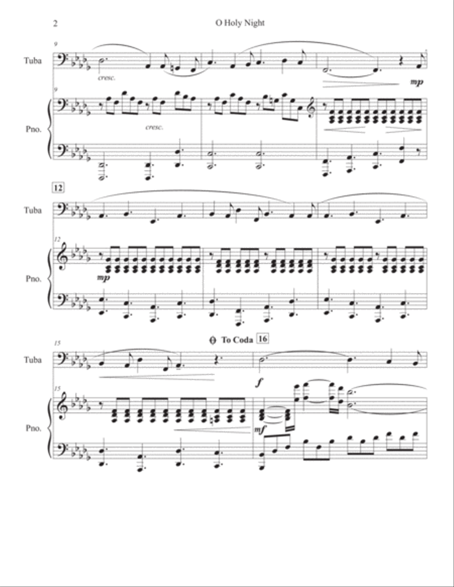 O Holy Night Piano scores gallery preview page 3