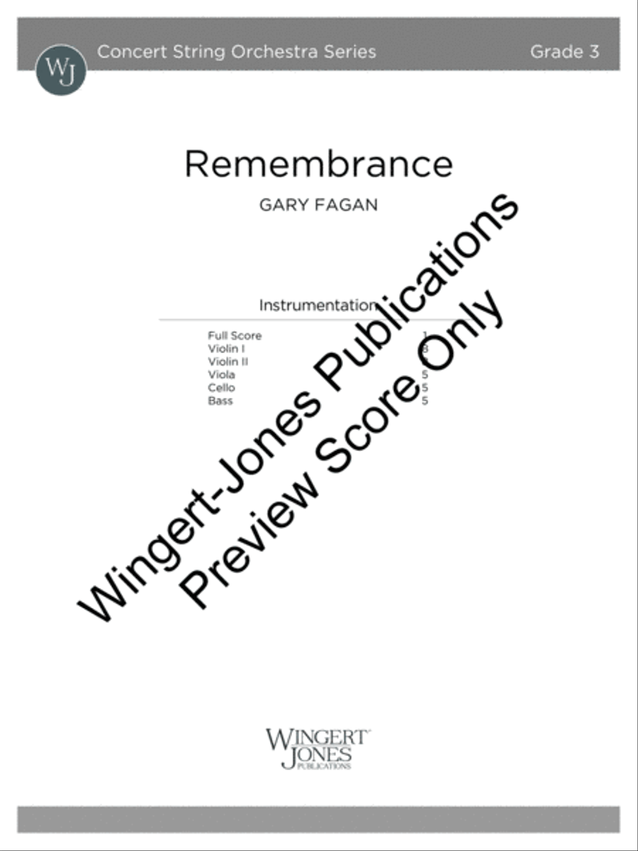 Rememberance String Orchestra scores gallery preview page 2