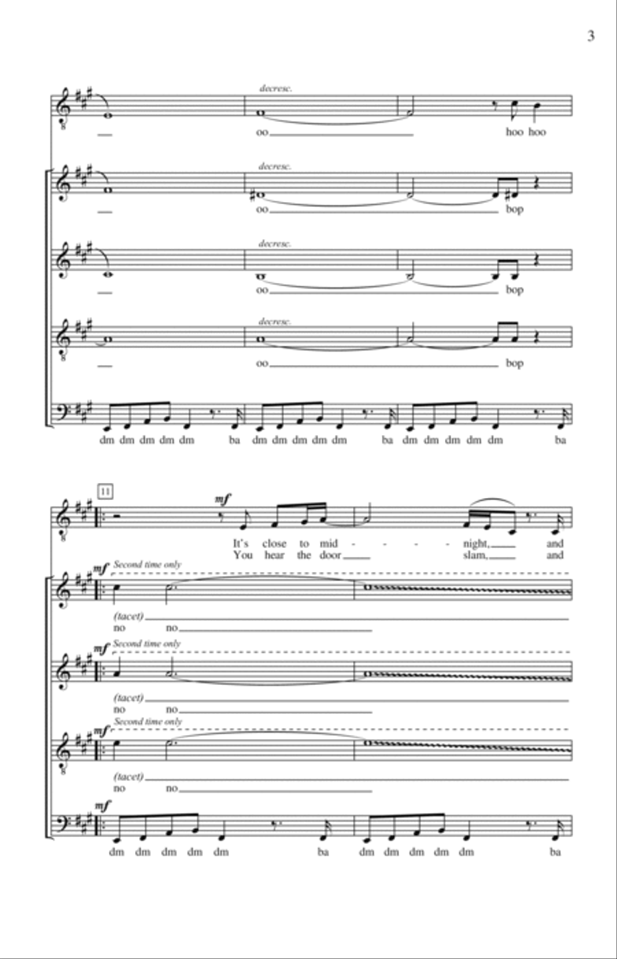 Thriller (arr. Deke Sharon) 4-Part scores gallery preview page 2