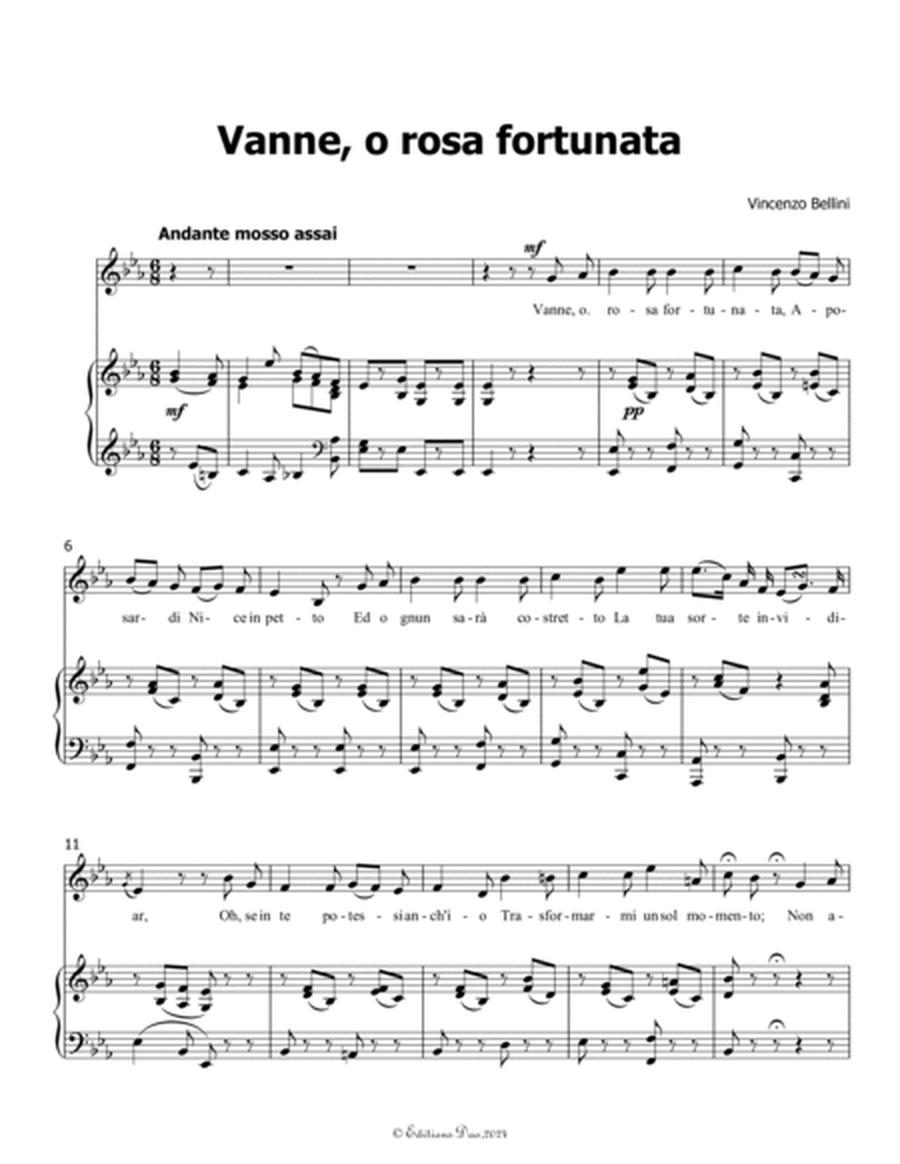 Vanne,o rosa fortunata, by Bellini, in E flat Major
