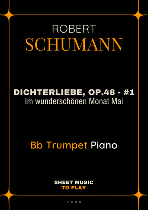 Dichterliebe, Op.48 No.1 - Bb Trumpet and Piano (Individual Parts)