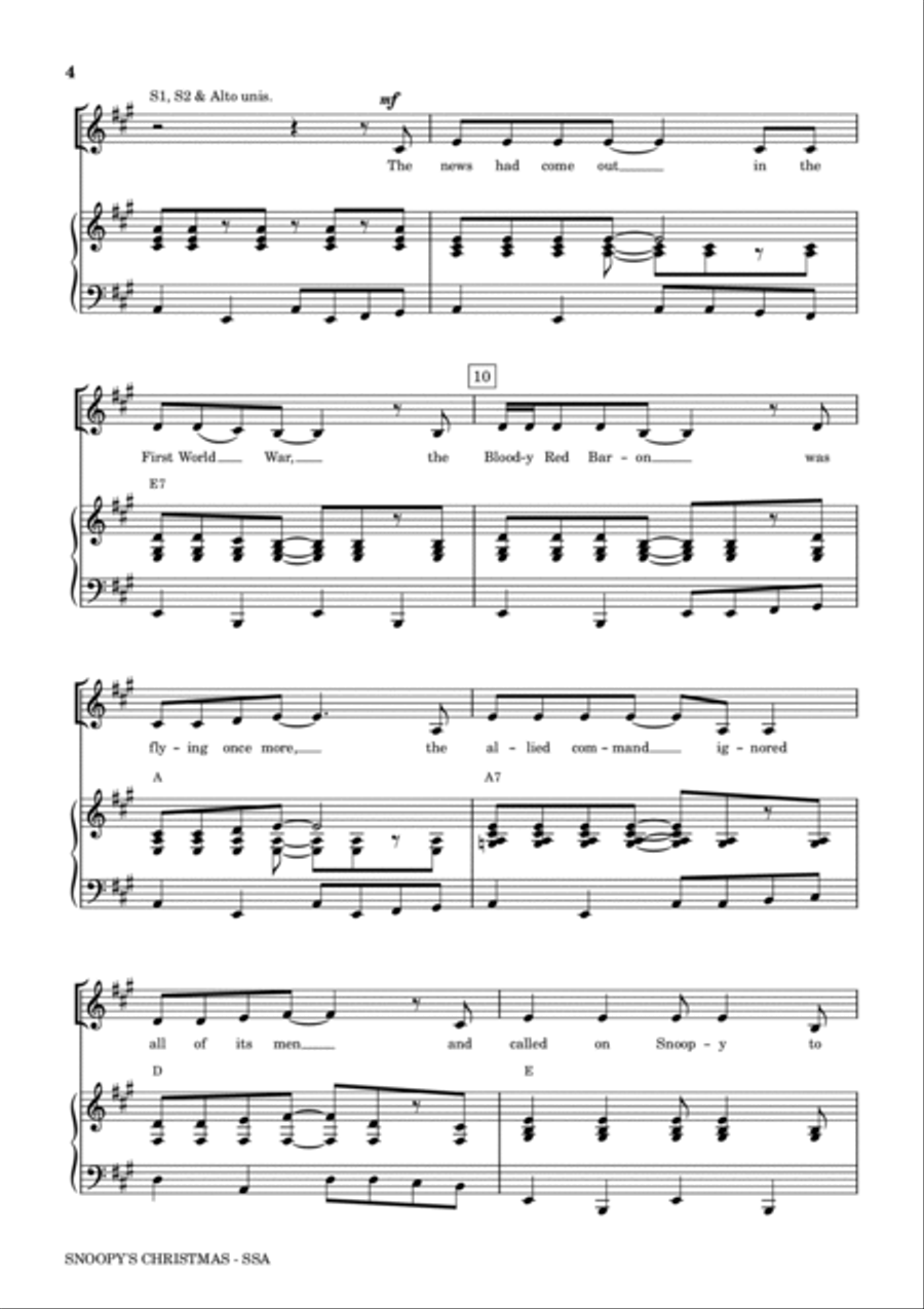 Snoopy's Christmas SSA scores gallery preview page 4