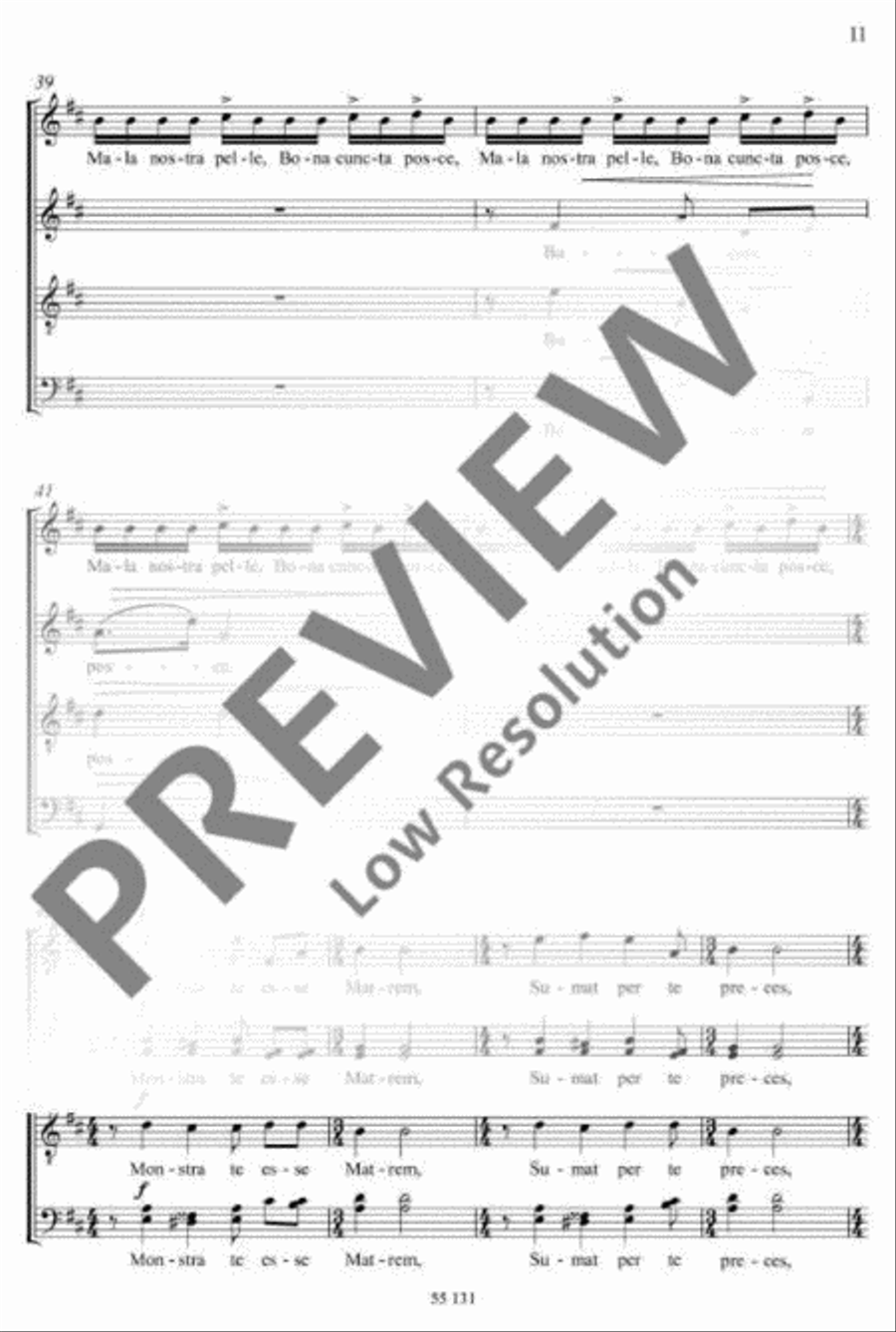 Three Motets 4-Part scores gallery preview page 12