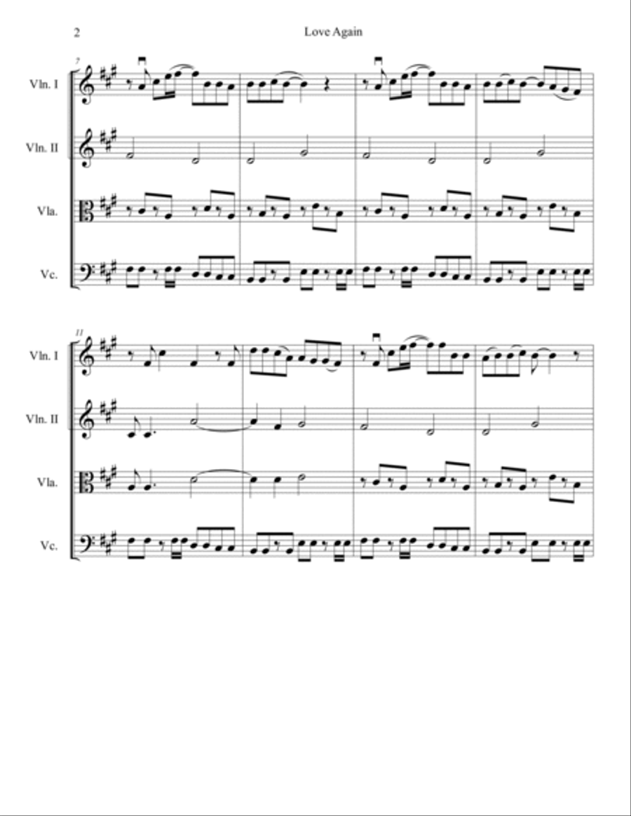 Love Again Love Again String Quartet scores gallery preview page 3