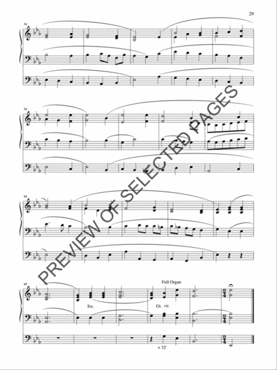 Nine Organ Pieces on Familiar Hymn Tunes 4-Part scores gallery preview page 8