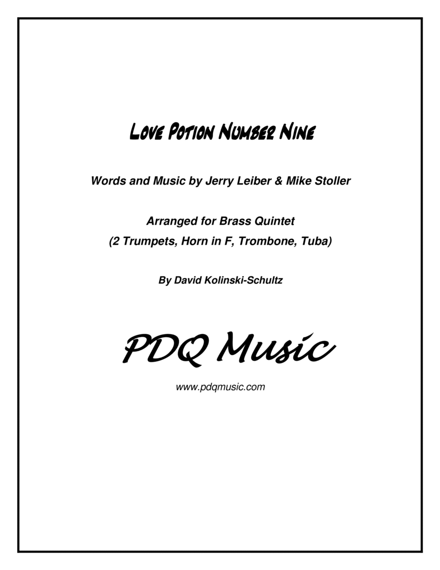 Love Potion Number 9 Brass Ensemble scores gallery preview page 1