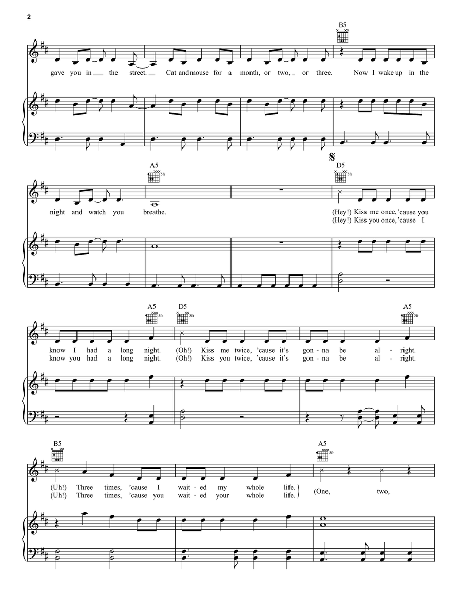 Paper Rings Piano, Vocal, Guitar scores gallery preview page 2