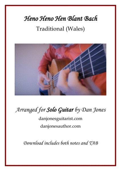 Heno Heno Hen Blant Bach for Solo Guitar image number null