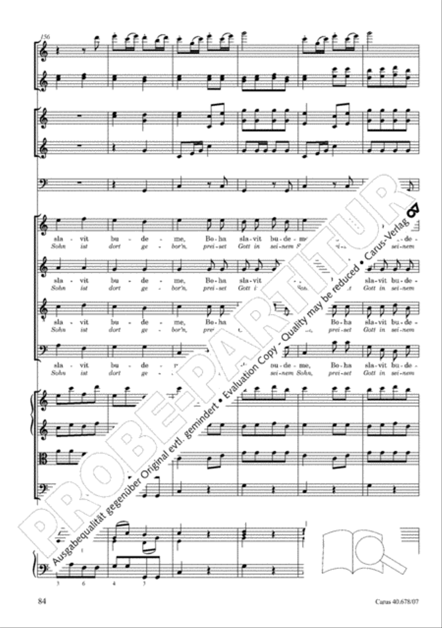 Missa pastoralis bohemica 4-Part scores gallery preview page 97
