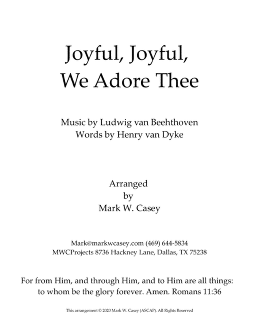 Joyful, Joyful, We Adore Thee (Ode to Joy) image number null