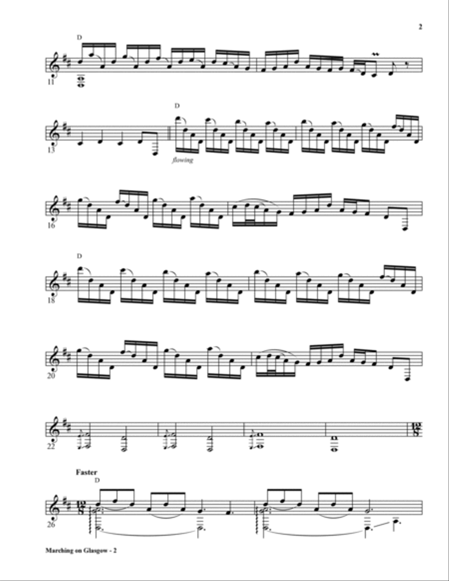 Marching on Glasgow Guitar Solo scores gallery preview page 2