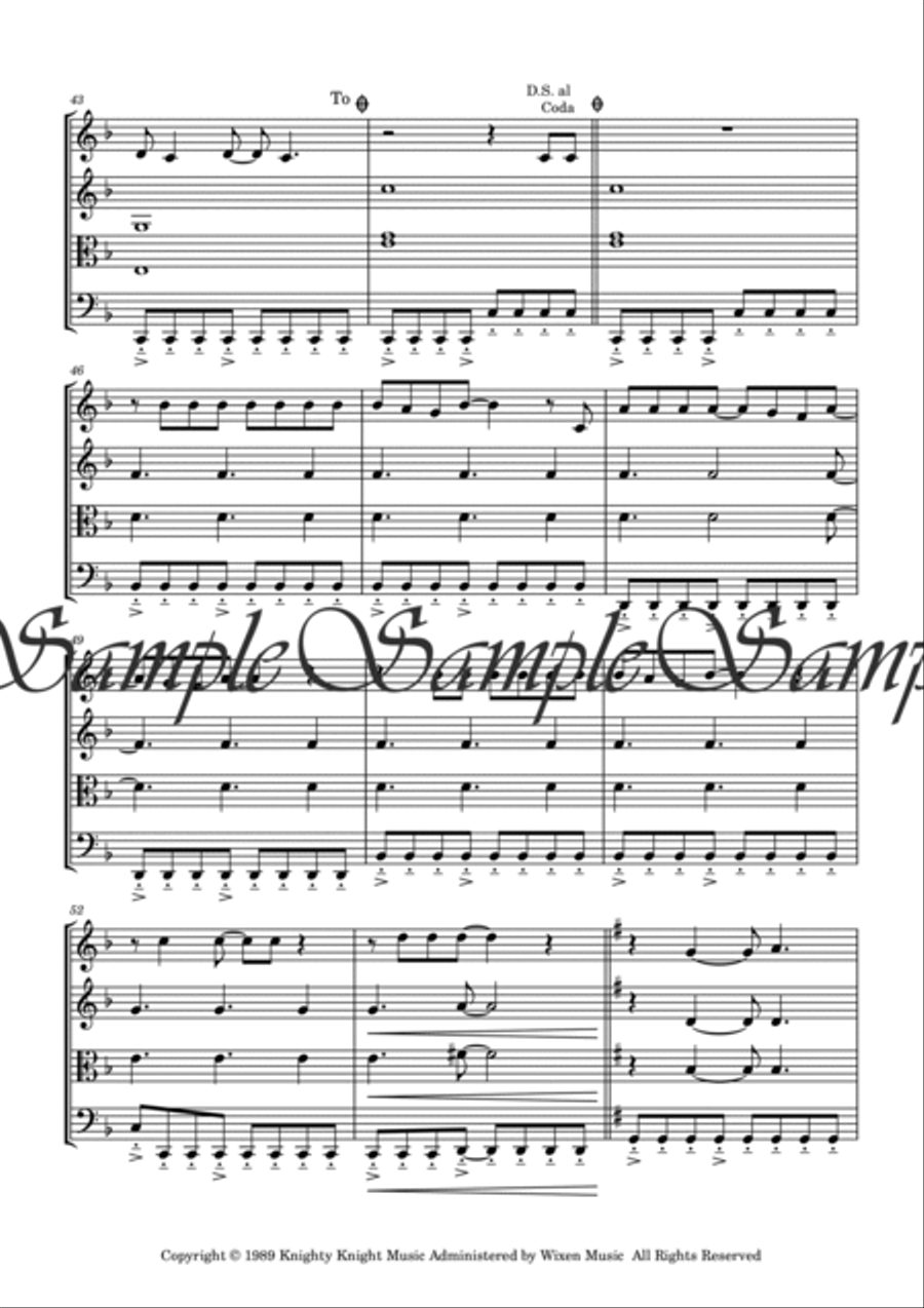 The Best (simply The Best) String Quartet scores gallery preview page 5
