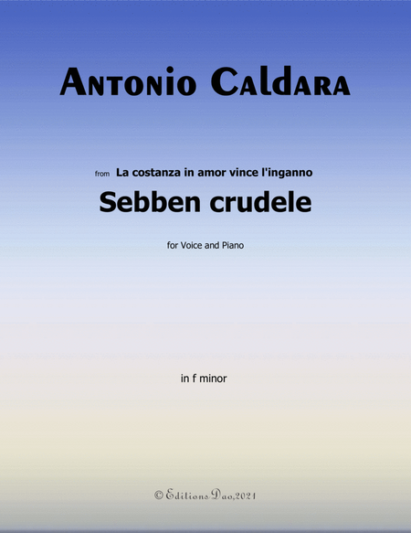 Sebben crudele,by Caldara,in f minor image number null