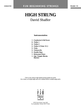 Book cover for High Strung: Score