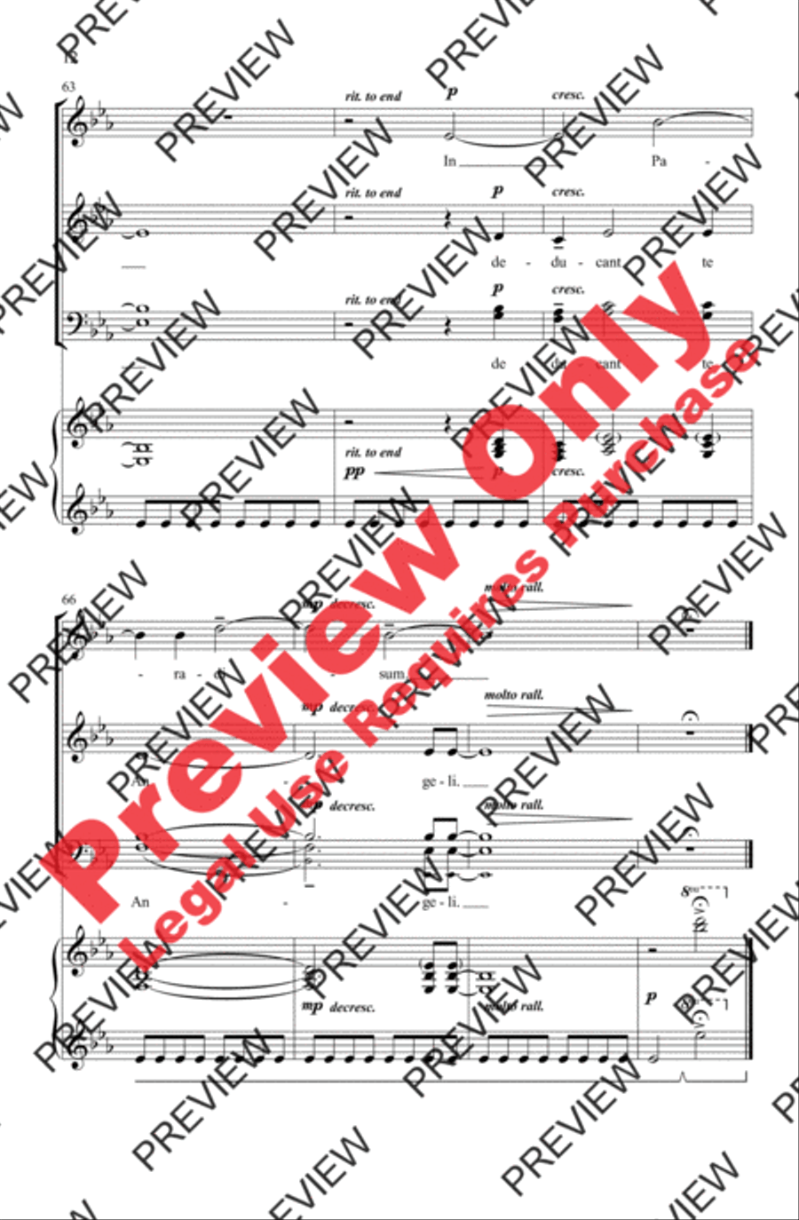 In Paradisum 4-Part scores gallery preview page 12