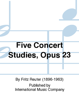 Book cover for Five Concert Studies, Opus 23