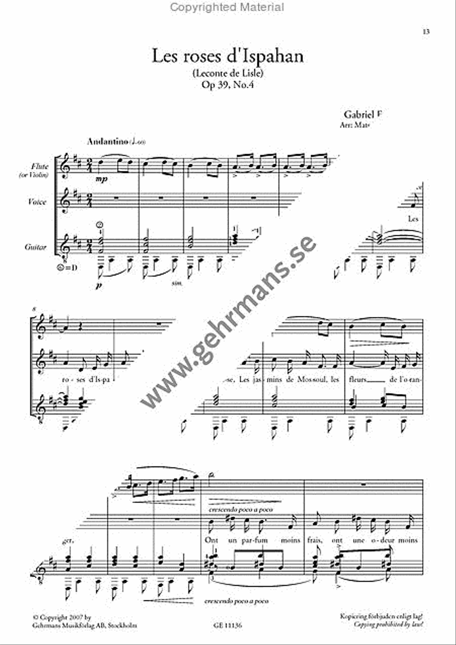 Trois Melodies Flute scores gallery preview page 4