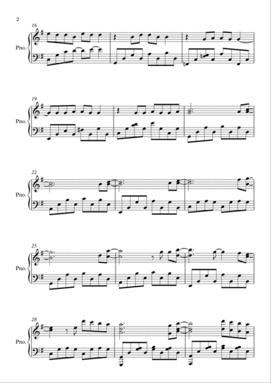 Firework Firework Piano Solo scores gallery preview page 2