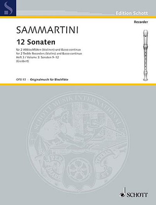Book cover for 12 Sonatas, Volume 3
