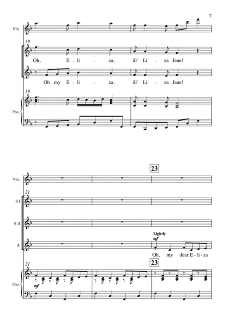 Lil' Liza Jane Lil' Liza Jane SSA scores gallery preview page 6
