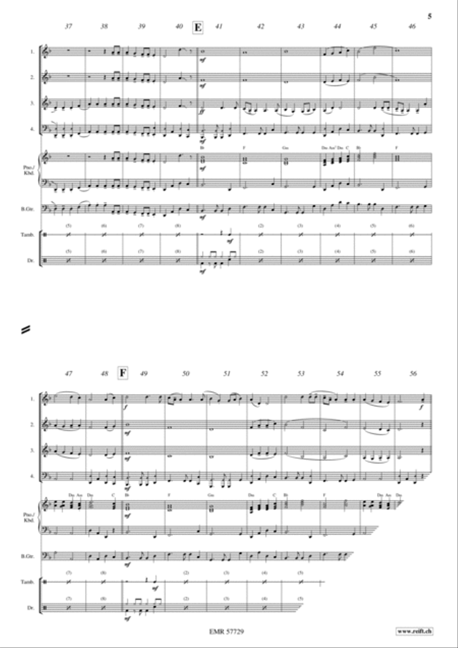 Wellerman Brass Quartet scores gallery preview page 5