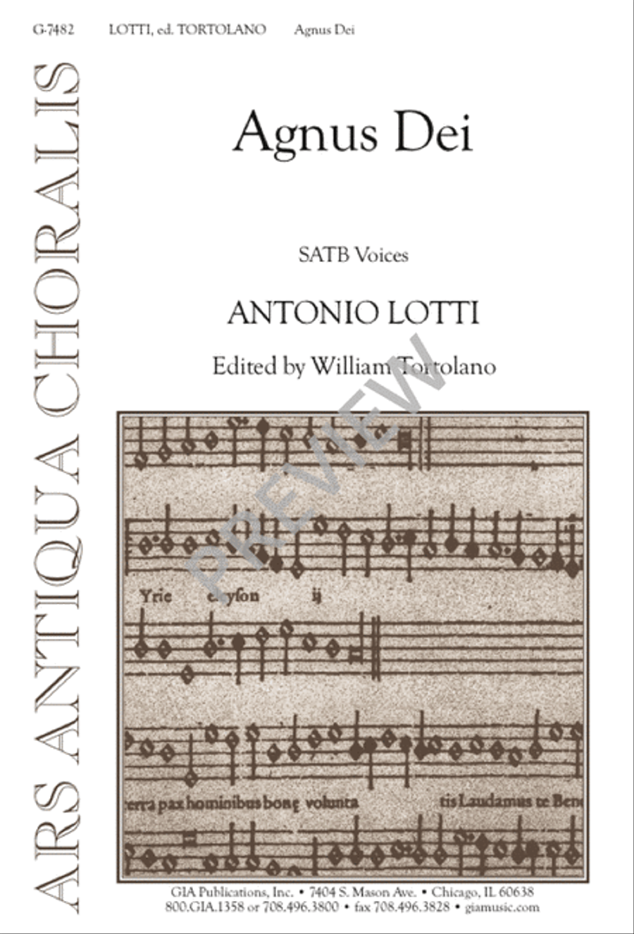 Agnus Dei Agnus Dei 4-Part scores gallery preview page 1
