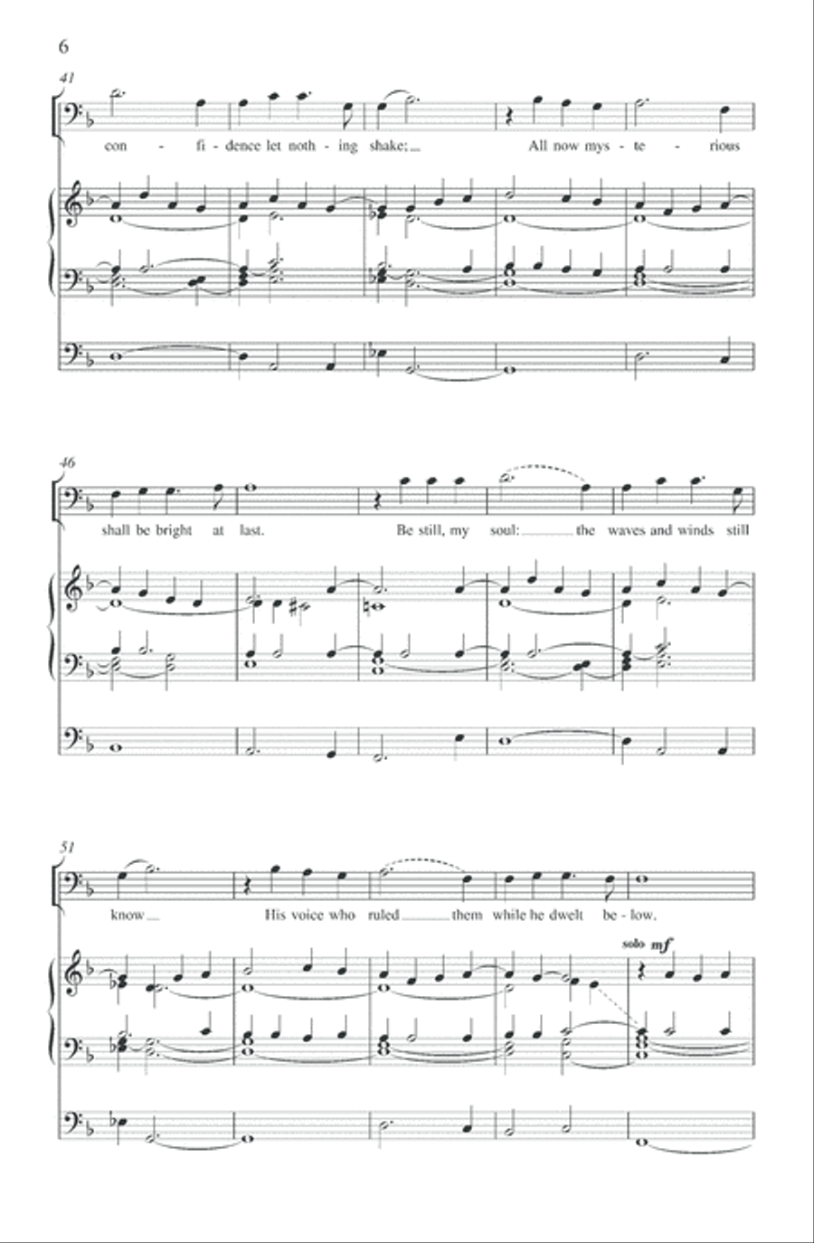 Be still, my soul 4-Part scores gallery preview page 5