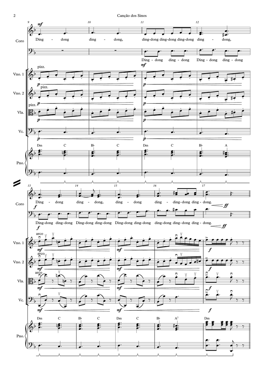 Canção dos Sinos - Coral - Camerata Choir scores gallery preview page 2