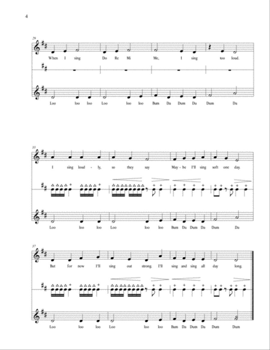 Rhythm Meets Solfege 2 or 3 Part Choir SSA scores gallery preview page 4