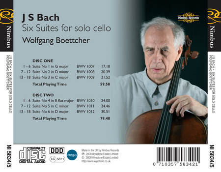 6 Suites For Solo Cello