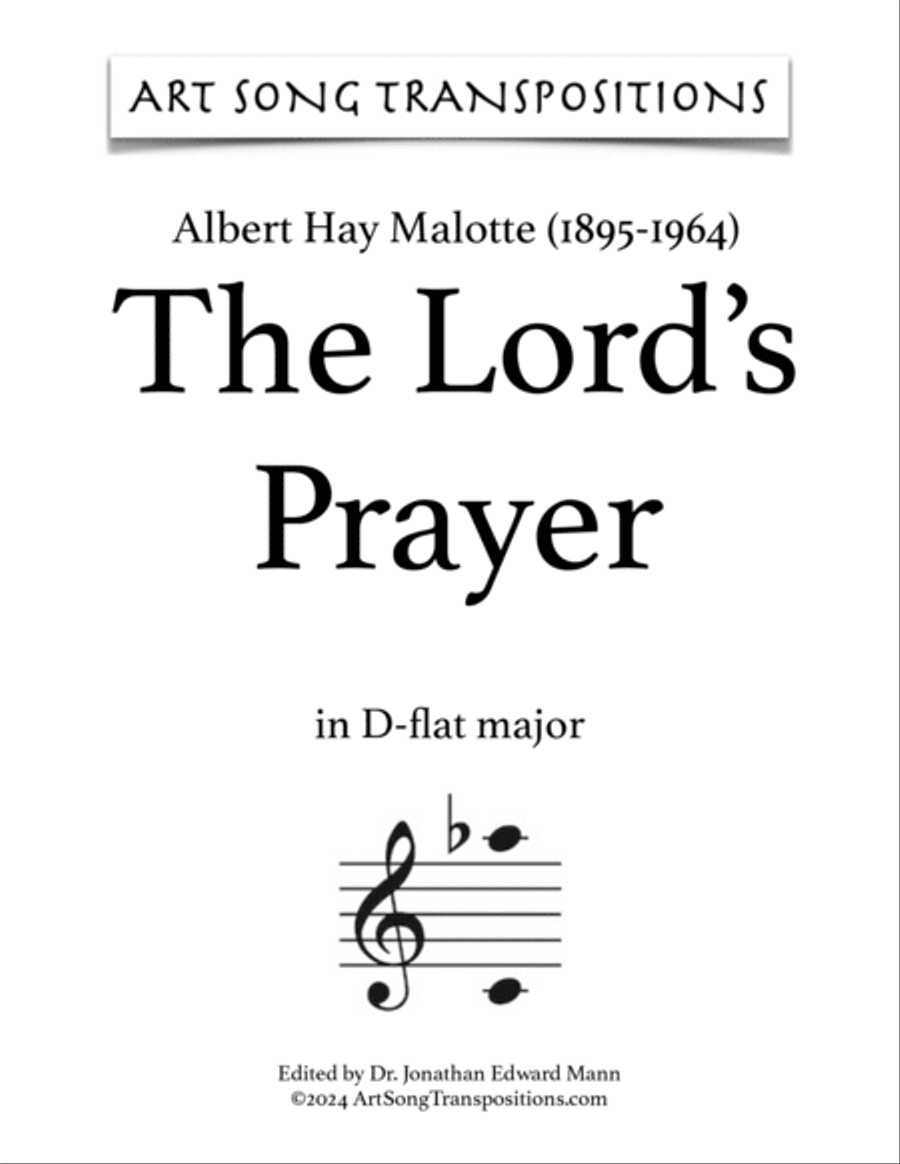 The Lord's Prayer Voice scores gallery preview page 6