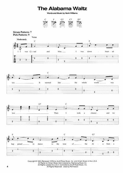 The Best Of Hank Williams - Easy Guitar by Hank Williams Electric Guitar - Sheet Music