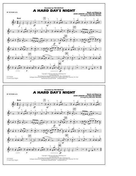 A Hard Day's Night - Bb Tenor Sax