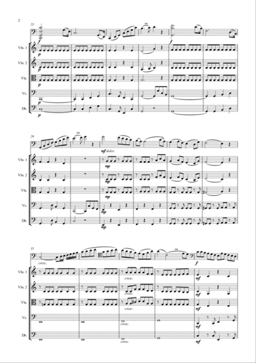 Klengel Cello Concertino No. 1 in C Major, Op. 7 for Cello and String Orchestra String Orchestra scores gallery preview page 3
