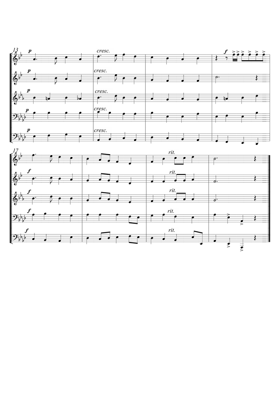 National Anthem of South Korea Brass Ensemble scores gallery preview page 2