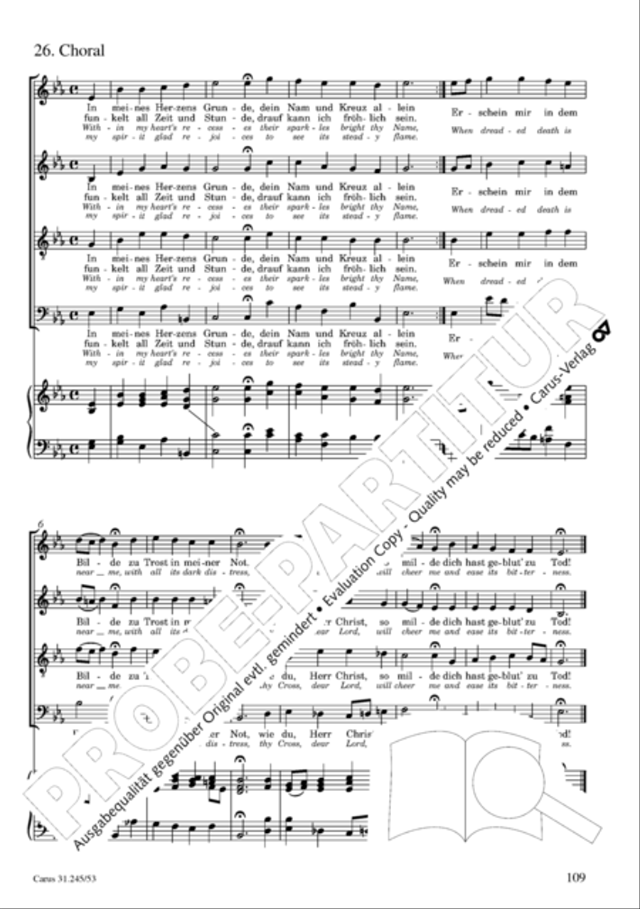 St. John Passion (Johannes-Passion) 4-Part scores gallery preview page 110