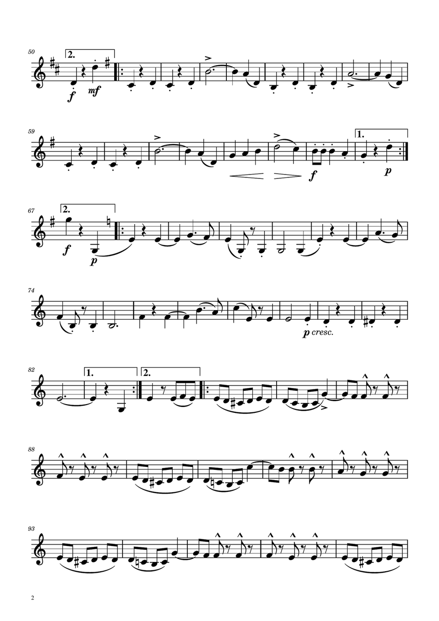Blue Danube Walzt - French Horn Solo Horn Solo scores gallery preview page 2