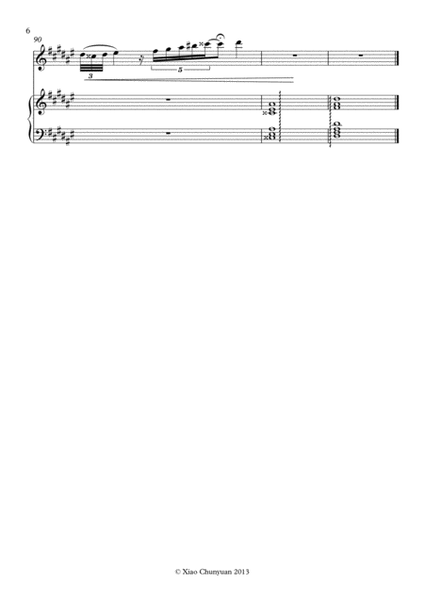 Three Flute Studies For Solo Flute & Piano, With Flute Parts image number null
