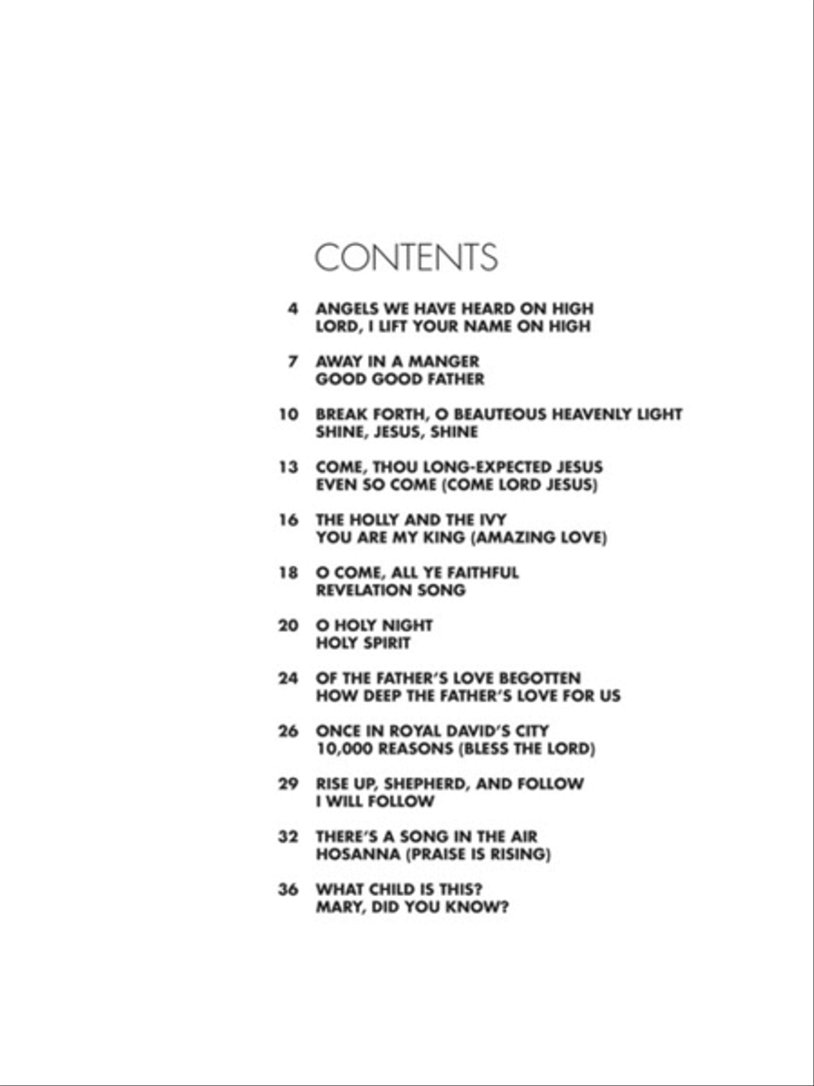 Christmas Praise Hymns Piano Solo scores gallery preview page 2
