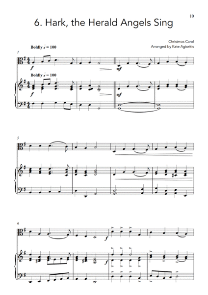 Fifteen Traditional Carols for Viola and Piano image number null