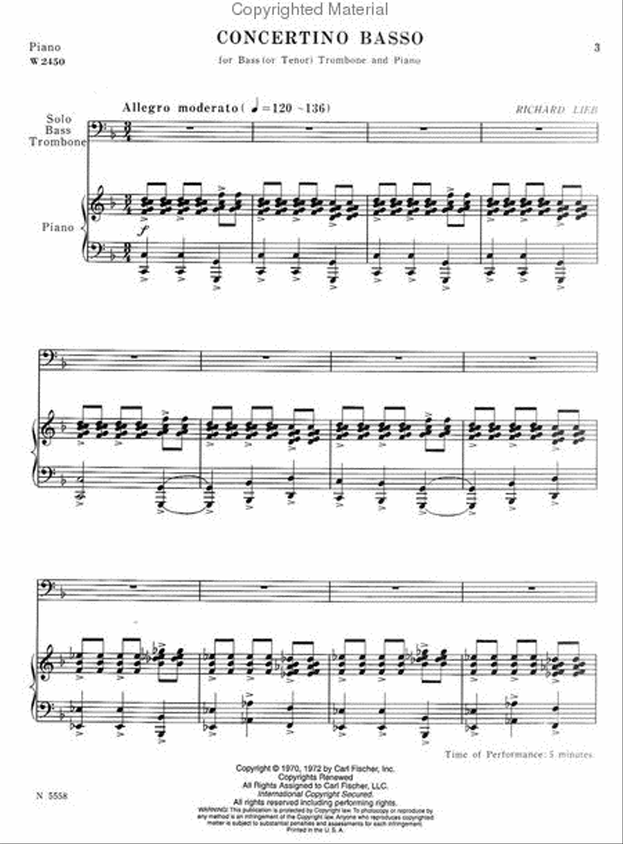 Concertino Basso Bass Trombone scores gallery preview page 2