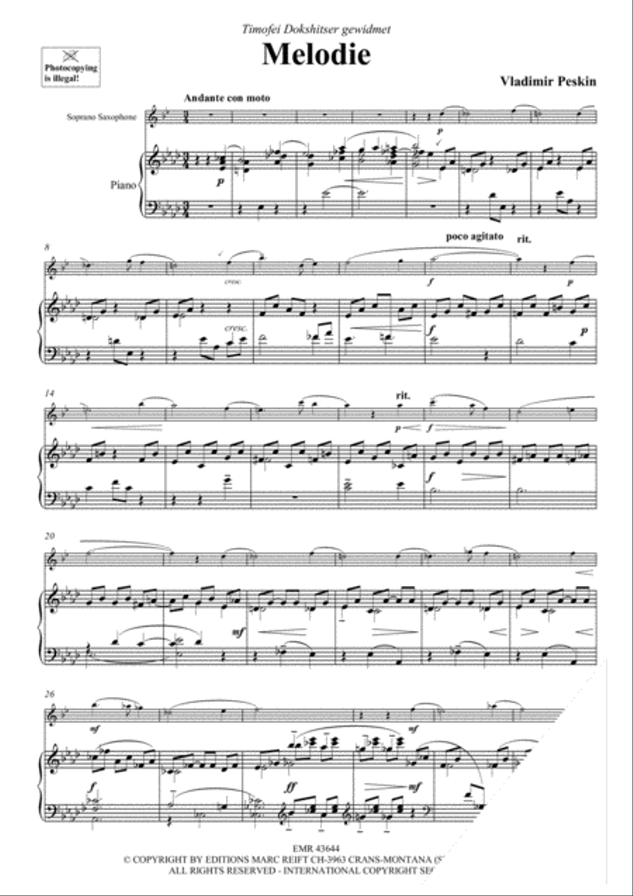 Melodie Melodie Soprano Saxophone scores gallery preview page 3